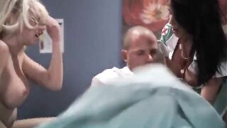 A man fucked two sexy nurses in a steamy hospital encounter
