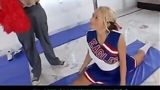 Gymnast girl easily sits on the twine and has sex