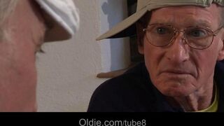 Two mature people fucked with two young girlfriends