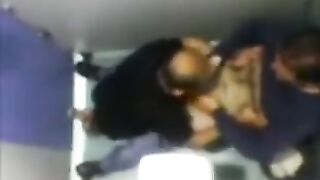 The camera in the toilet caught two guys engaging in some intimate action