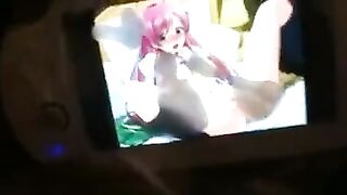 Hentai guy was jerking off with his favorite hentai films