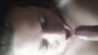 Warm welcome home with a blowjob treat