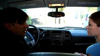 The blowjob was made by an appetizing girl right in the car