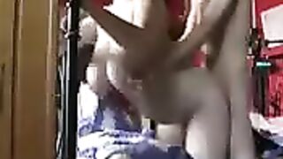 A woman with big tits fucks her husband at home in this spicy homemade vid