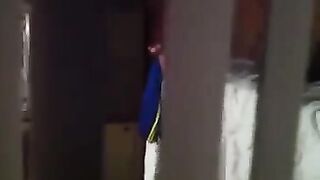 A man shoots his neighbors having sex with a hidden camera