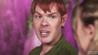 Two mermaids suck the dick of Peter Pan in a hot FFM