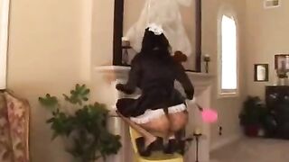 The husband fucked the housekeeper while the wife was at work