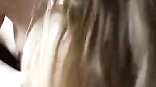 A young girl fucks at home with her boyfriend in POV style