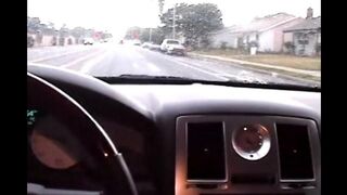 Nikki was at the back seat of the car and started to do a blowjob