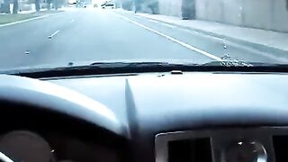 Nikki was at the back seat of the car and started to do a blowjob