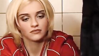 A hot chick got fucked in the toilet and came right back