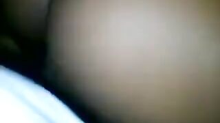 A beautiful black woman takes a thick member in her crotch