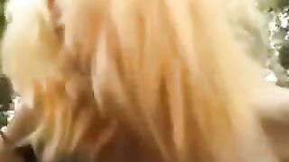 The girl was fucked in the park for her first time