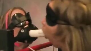 Bondage and domination of two lesbian beauties is a very tough entertainment