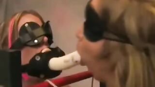 Bondage and domination of two lesbian beauties is a very tough entertainment