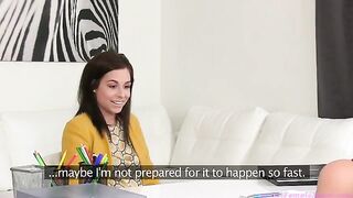 Female casting with lesbian star Tracy Lindsay in steamy action
