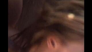 The man finished on the girl's face after a rough sex