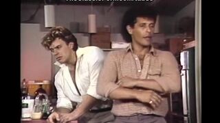 Two parents and a teenager in a hot retro swinger orgy