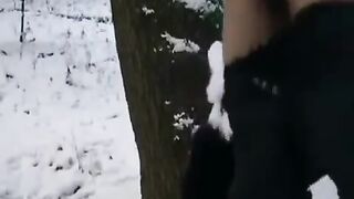 The guy tried to freeze his dick and pussy with the hot girl