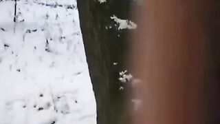The guy tried to freeze his dick and pussy with the hot girl