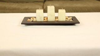 Massage girl Chloe Amur fingers her client's cock under the table