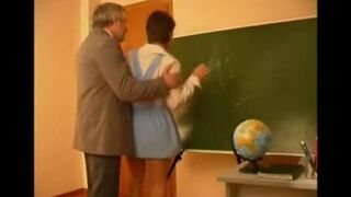 An aged teacher seduced and fucked his student hard