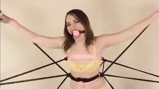 The beautiful Diana is tied up and fucked hard