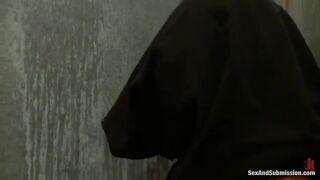 The submissive girl was penetrated by a cock in her mouth with intense pleasure