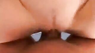 A girl ends up with a wet pussy and screams loudly