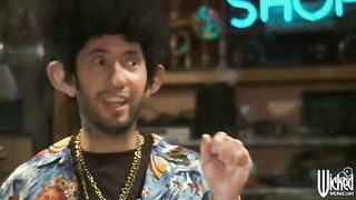 A hot guy is fucking all of these bitches every day