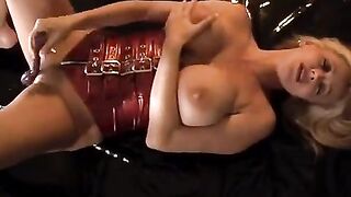 Busty Asian beauty Rachel Aziani masturbates with a toy until she cums