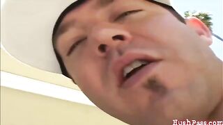 A man fucks his wife with another guy for money