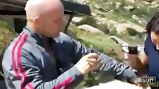 First sex with a guy for the burning brunette