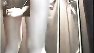 Camera hidden in underwear store locker room, secret sex on camera