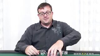 The guy lost a game and had to pay with his cock in pantyhose
