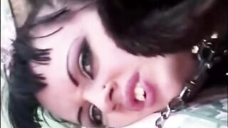 Fur coat sex with a rude guy and his girlfriend