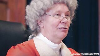 The guy fucks fingers of sexy blonde in stockings