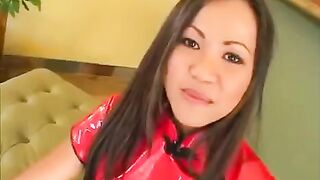 A Korean woman works as a maid and gives blowjobs to her bosses