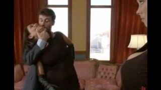 The husband punished his wife and maids in a rough BDSM style