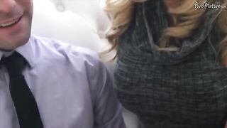 A cute girl with a shaved pussy was fucked by her handsome lover