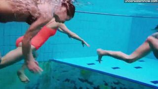 A hidden camera photographed naked girls in the pool