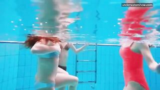 A hidden camera photographed naked girls in the pool