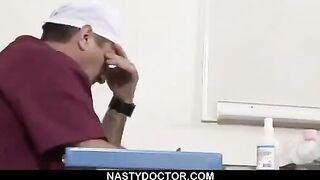 The doctor helped the patient with a pussy extender in a steamy encounter