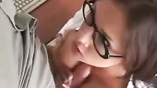 A secretary got fucked by her boss at the workplace