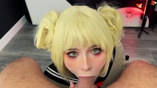 Himiko Toga gets fucked after taking an exam, using her mouth