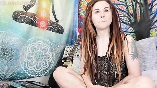 Funny hirsute girl gets naked and comes