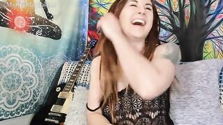 Funny hirsute girl gets naked and comes