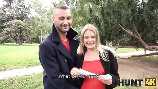 A stranger picked up the pregnant beauty and her hubby watched, a wild Hunt4K twist