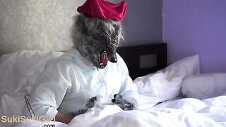 The wolf in a dress played with a fire engine, a naughty baby got wet