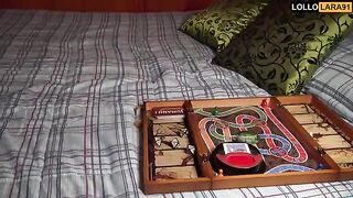 Lara Manara does not finish the game, so she gets fucked on the couch